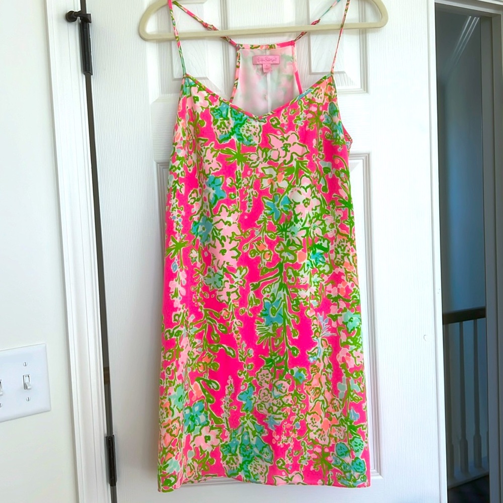 Lilly Pulitzer Pink and Green Floral Dress